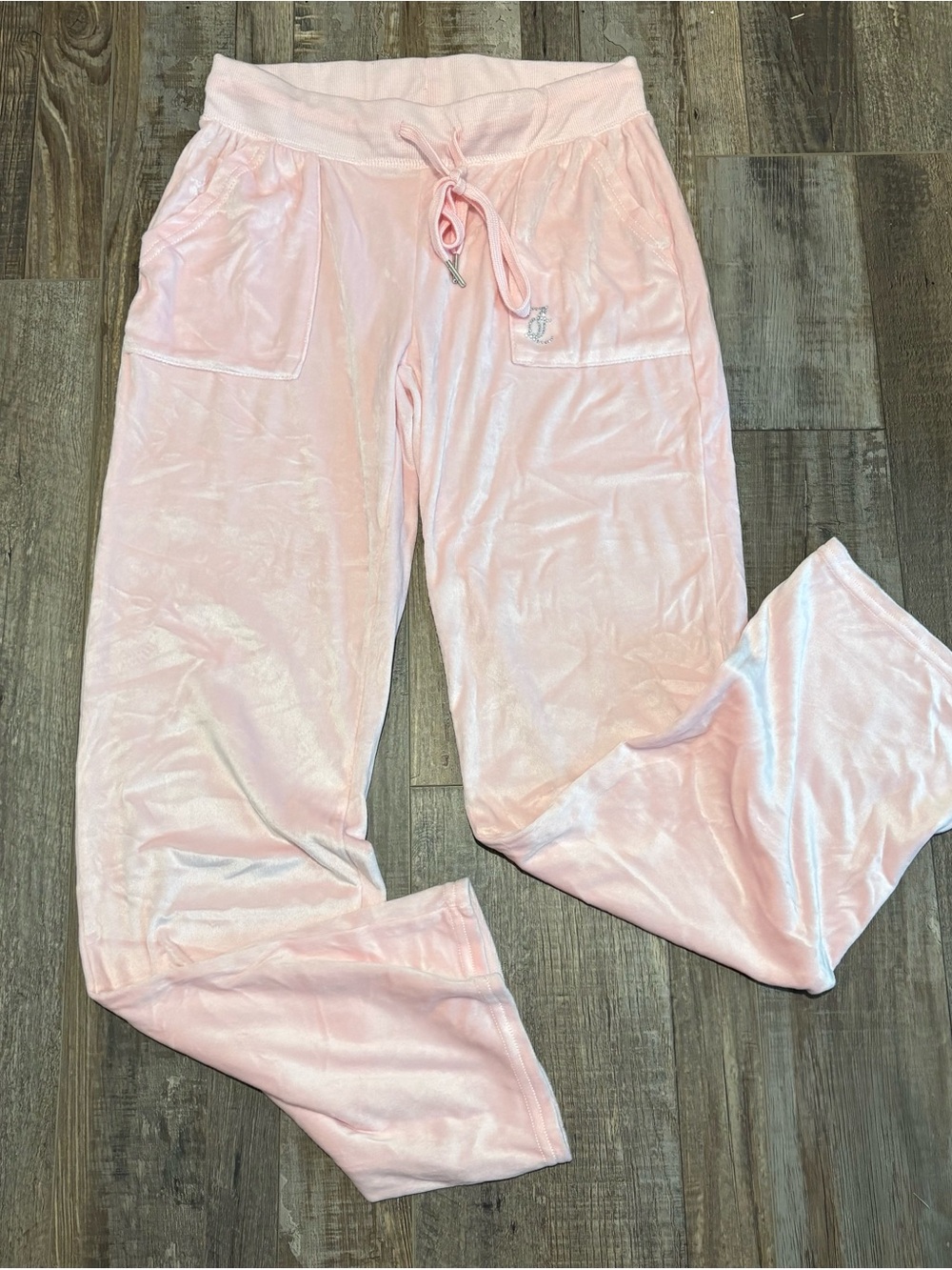 Juicy Couture Womens Plush Pink Lounge Pants - Soft Velour Sleepwear Y2K